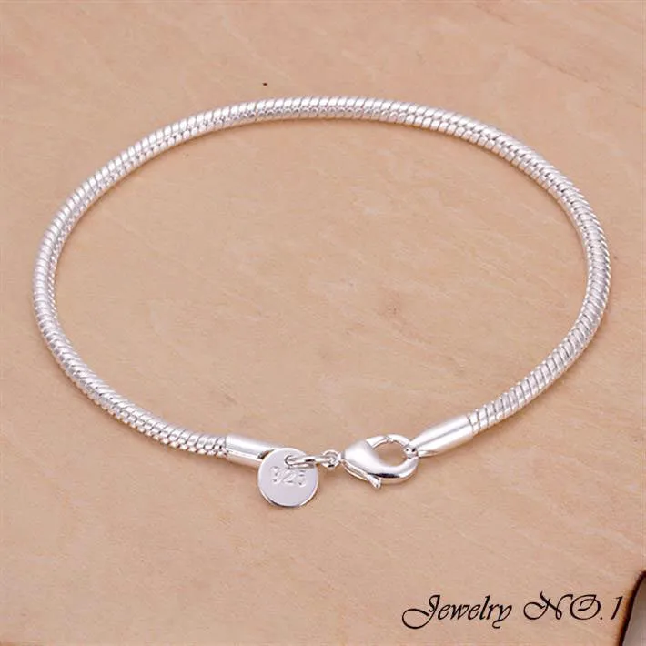 Silver Bracelet Fashion Jewelry For Men & Women