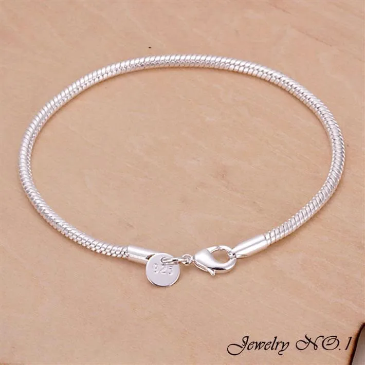 Silver Bracelet Fashion Jewelry For Men & Women