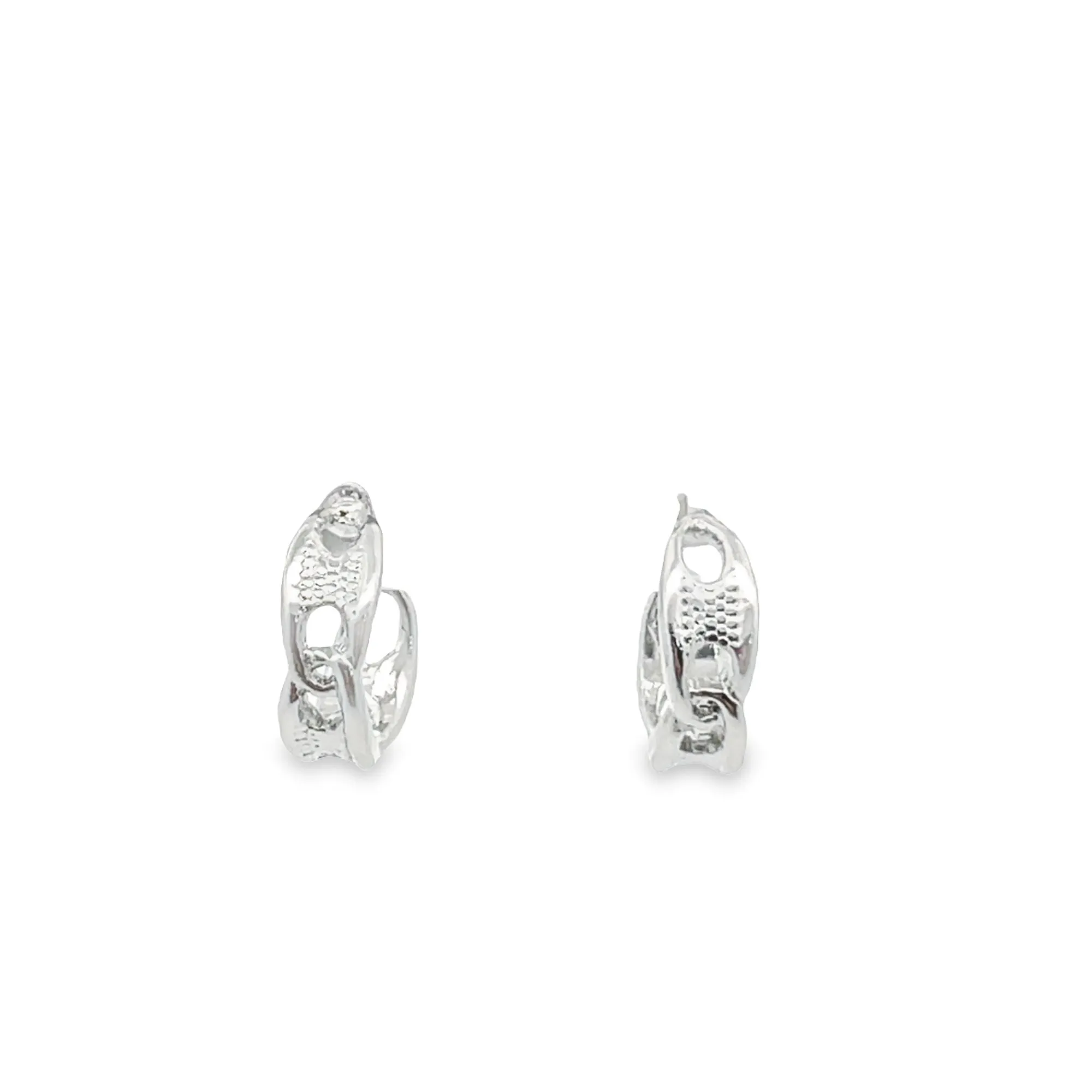 Silver Mariner Push back Earrings (L527)