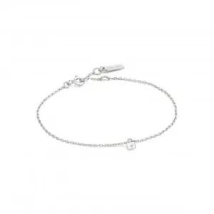 Silver Padlock Bracelet B032-02H