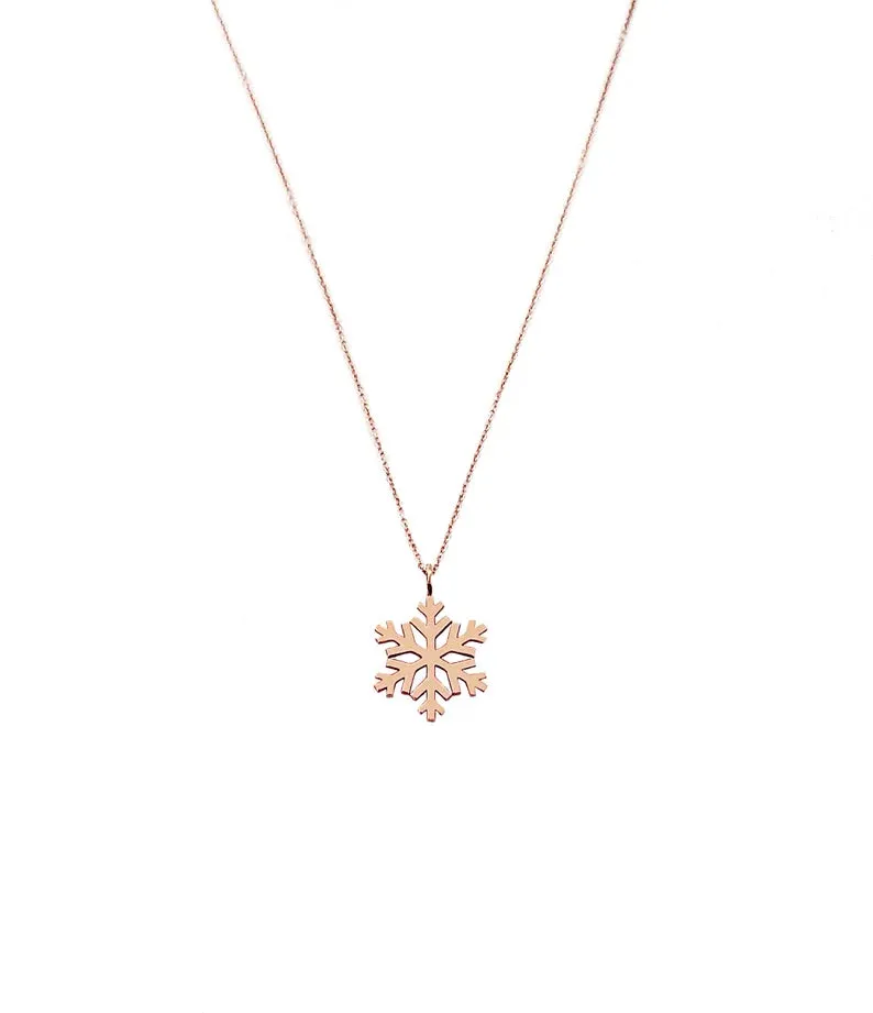 Snowflake Charm Necklace - Minimalist Necklace For Women