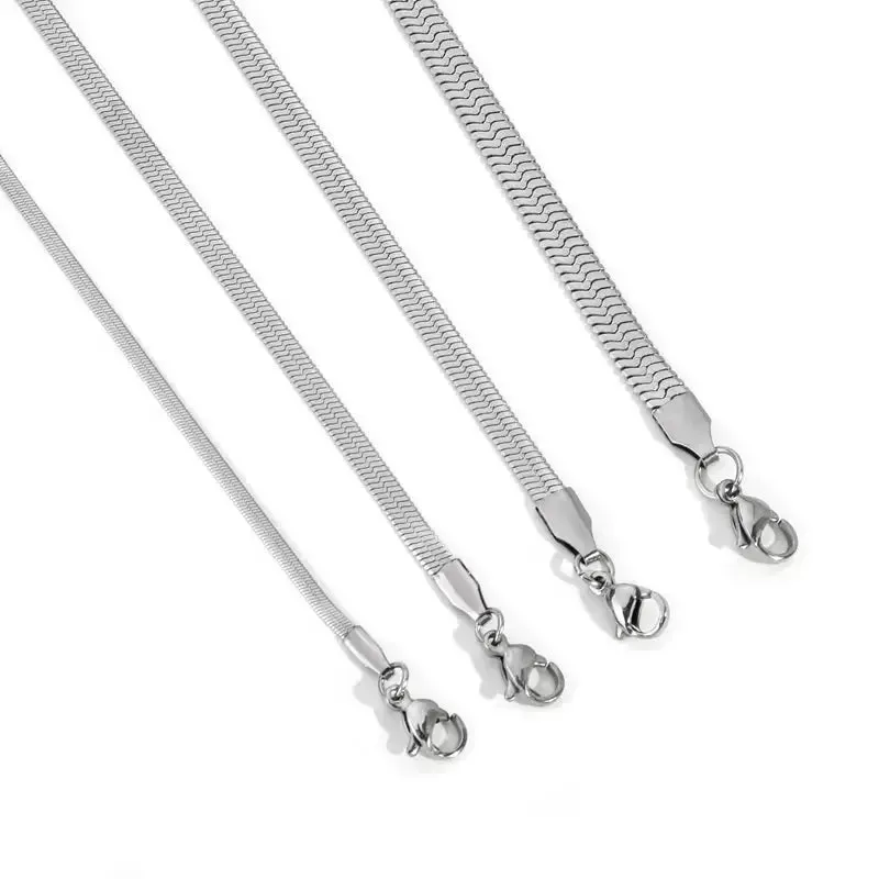 Stainless Steel Herringbone Necklace