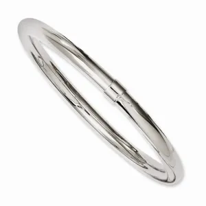 Stainless Steel Polished Hollow Bangle Bracelet