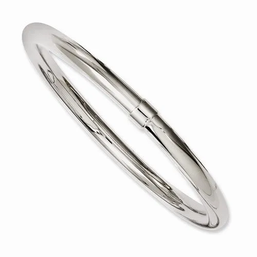 Stainless Steel Polished Hollow Bangle Bracelet