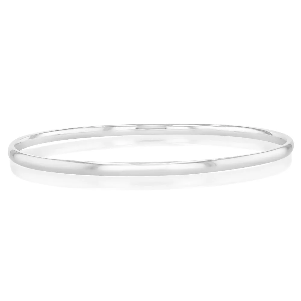 Sterling Silver 3mm comfort Fit 65mm Bangle