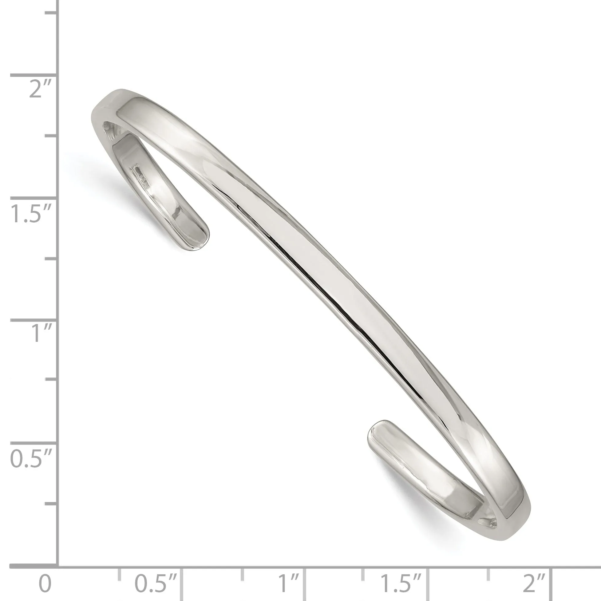 Sterling Silver Classic 4MM Cuff Bangle