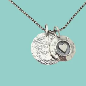 Sterling Silver Love Necklace Heart for woman