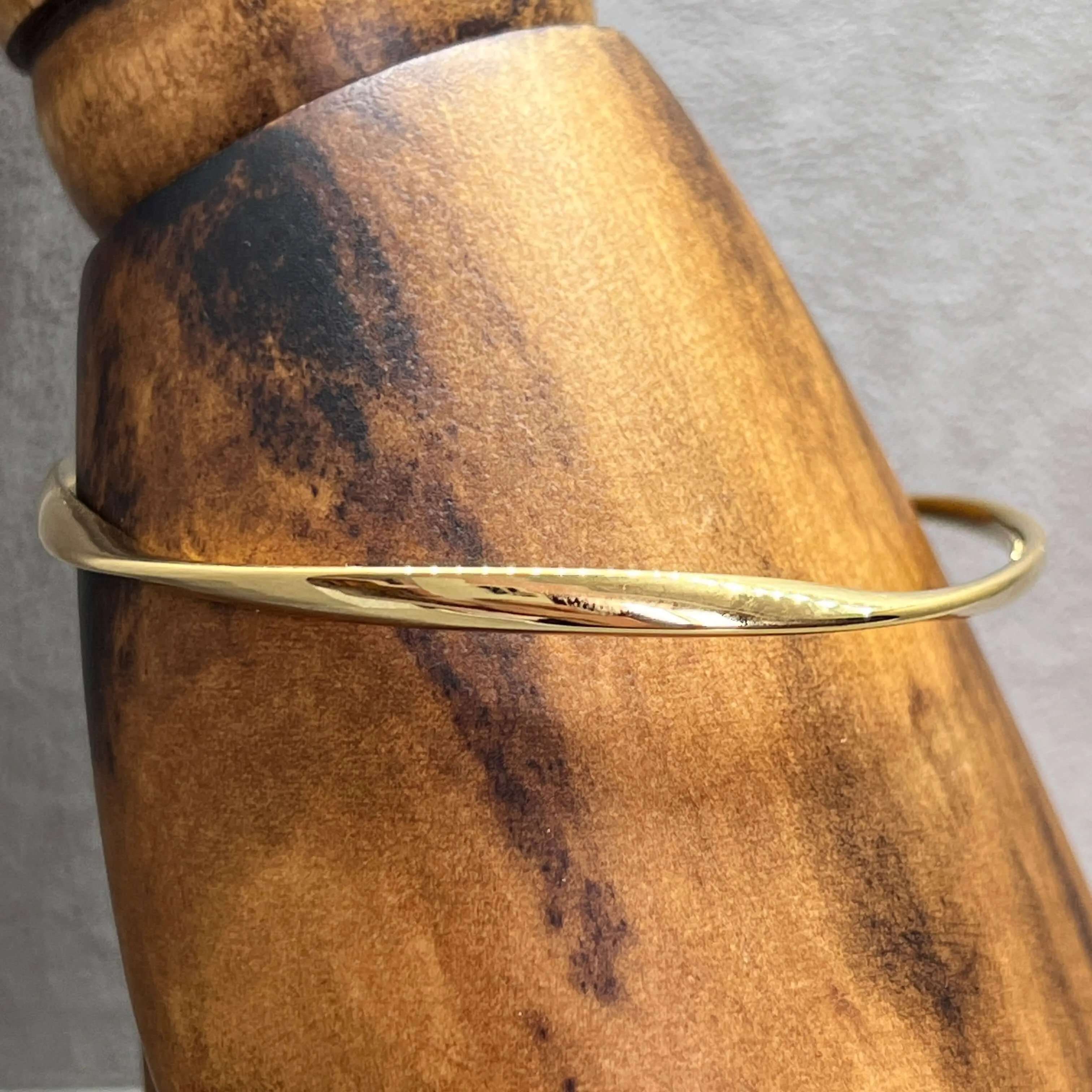 Sterling Silver Soft Twist Organic Slave Bangle