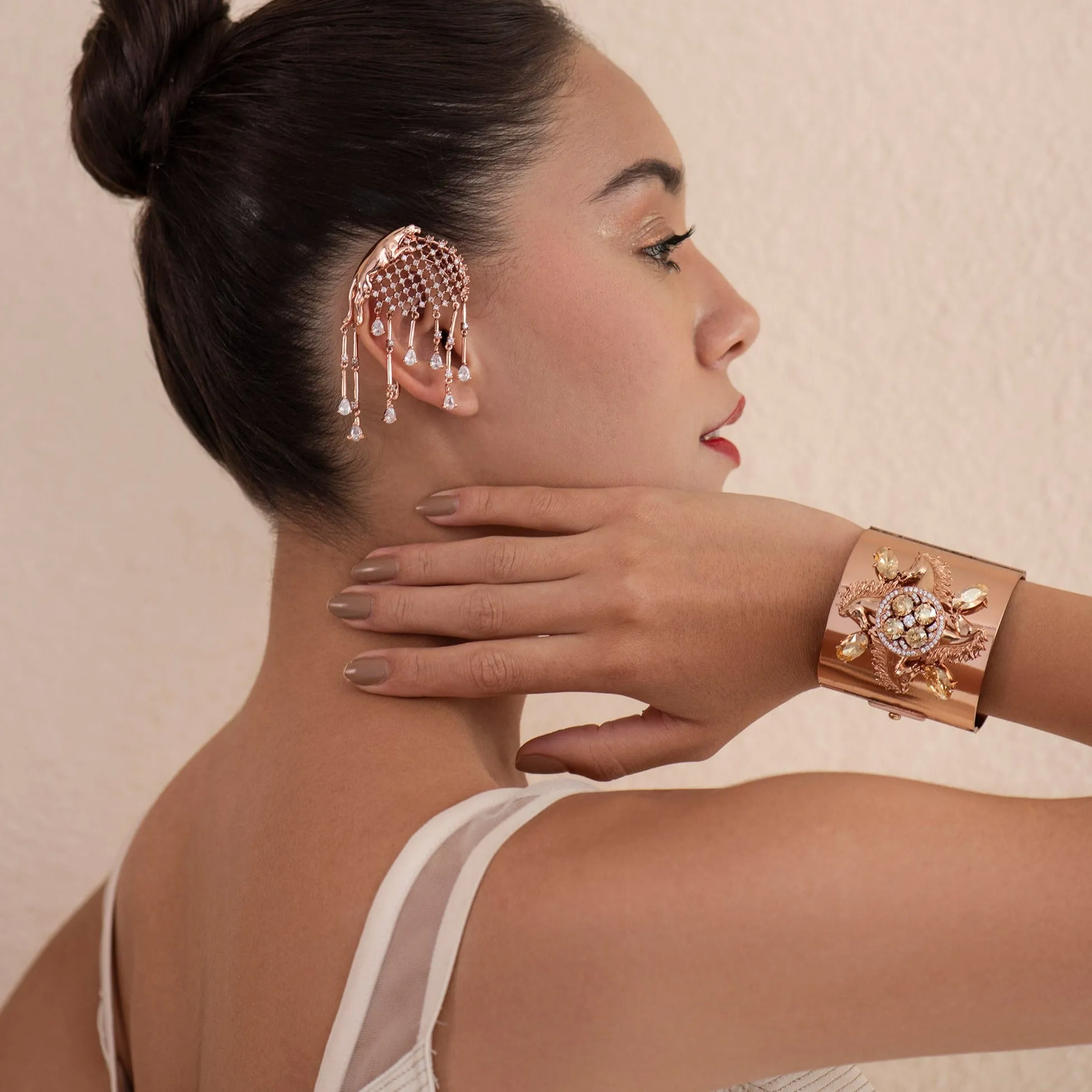 Étaín 92.5 Silver Bracelet - The Enchanted Rider - Rose Gold Plated