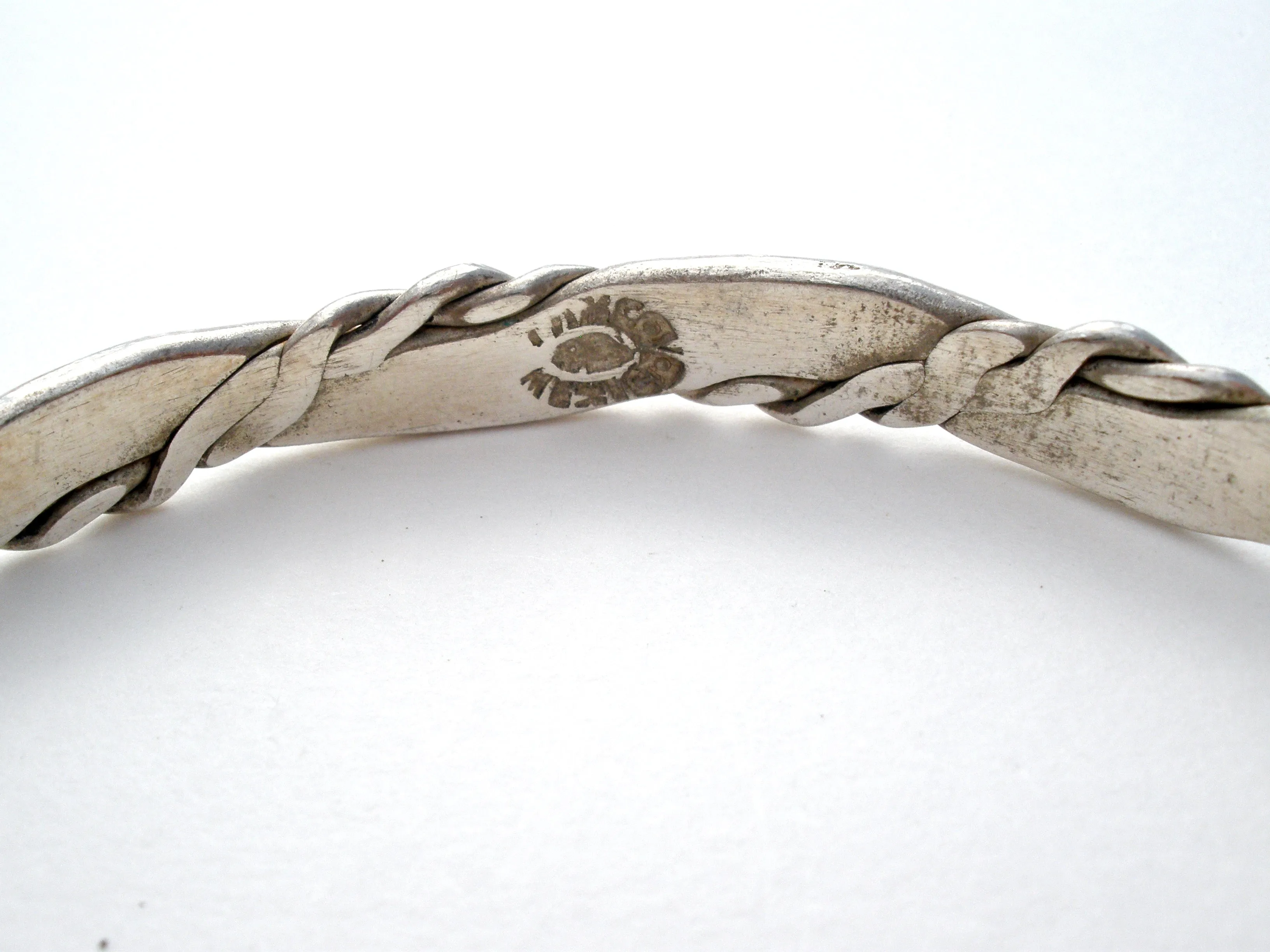 Taxco Sterling Silver Bangle Bracelet Vintage