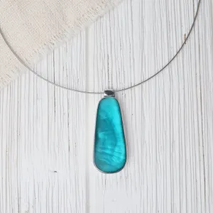 Turquoise Oval Pendant Necklace