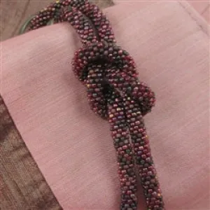 Unique Maroon  Beaded Braided Bangle Bracelet