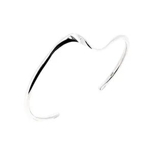 Urban Twist Sterling Silver Bangle For Women and Girls