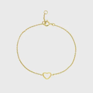 Verona Gold Vermeil Love Heart Bracelet