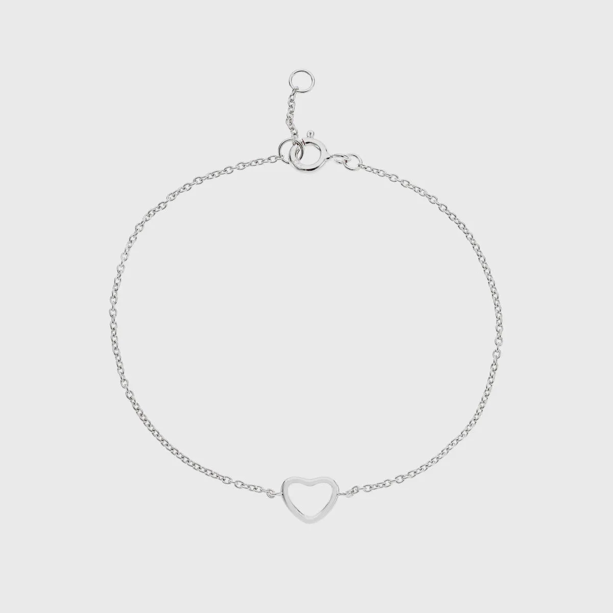 Verona Silver Love Heart Bracelet