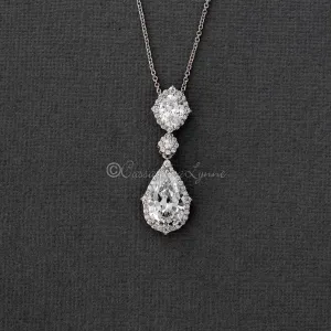 Vintage Bridal Pendant in a Pave Setting