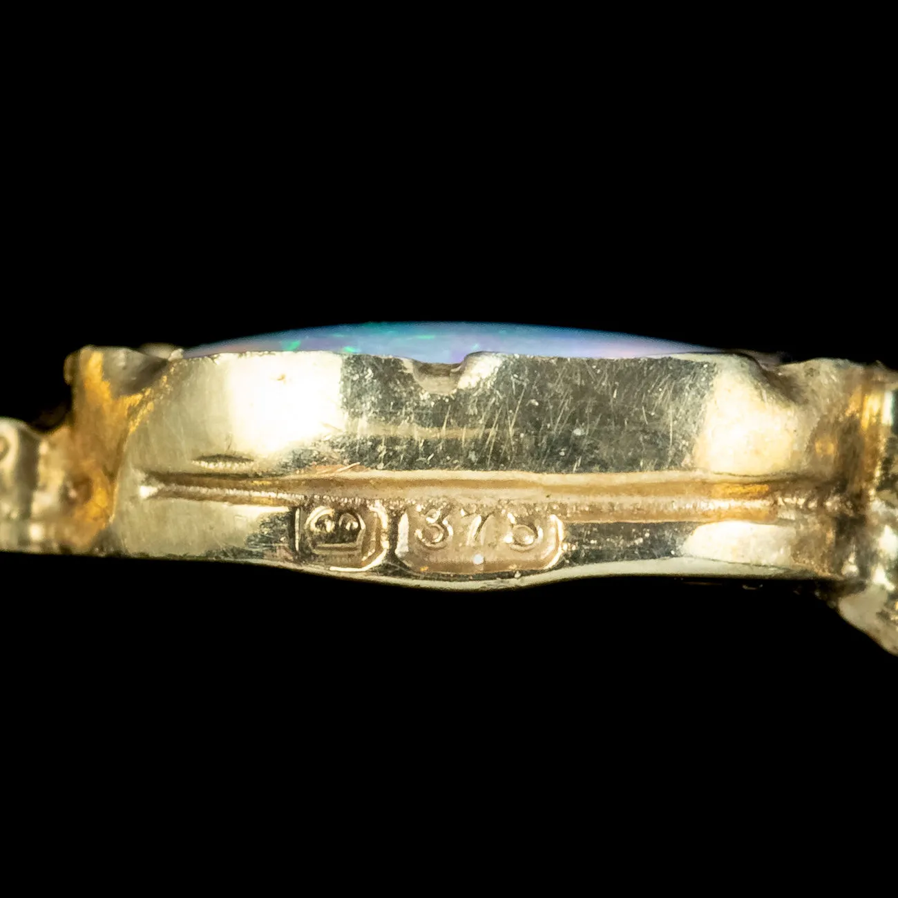 Vintage Opal Diamond Bracelet 9ct Gold Dated 1987