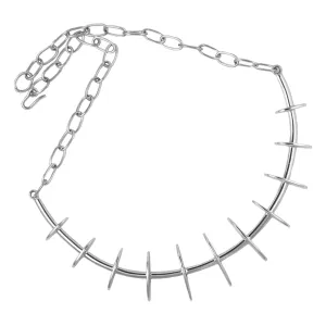 Wide Sterling silver Modernist Necklace