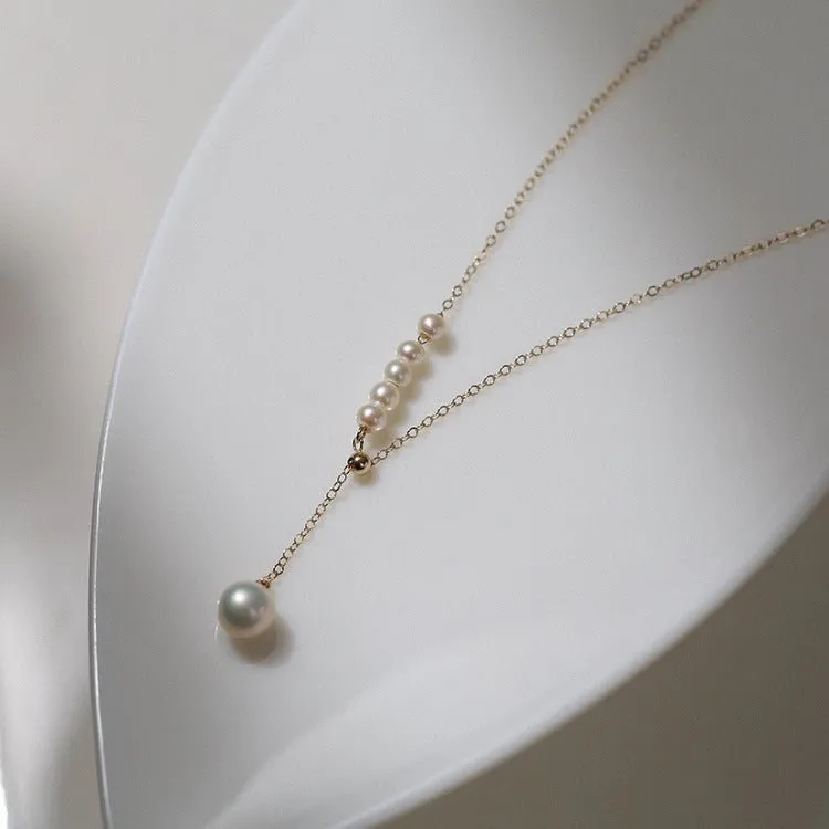 Y-chain Pearl Pendant Necklace