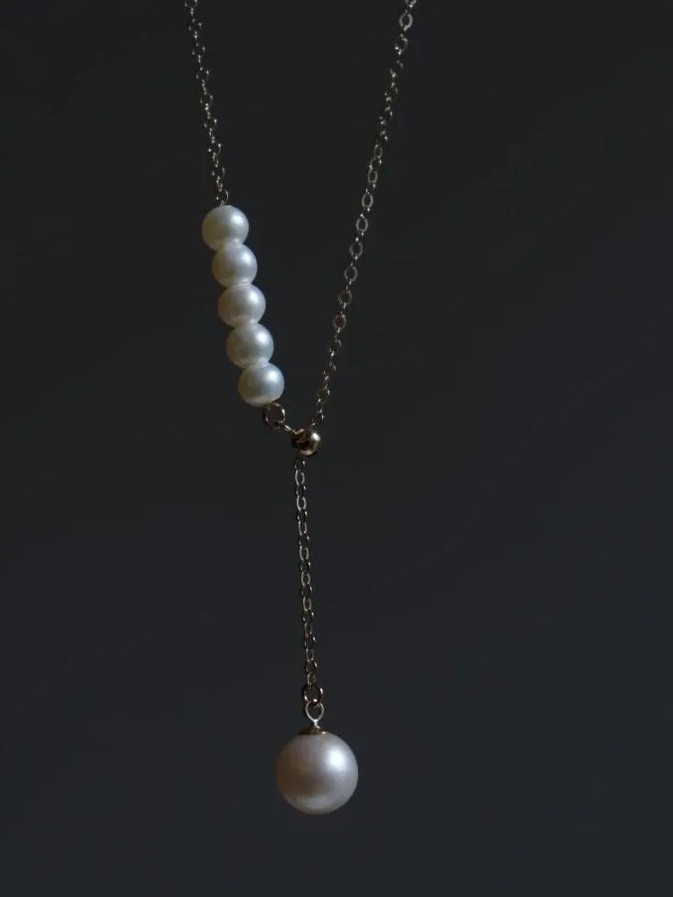 Y-chain Pearl Pendant Necklace