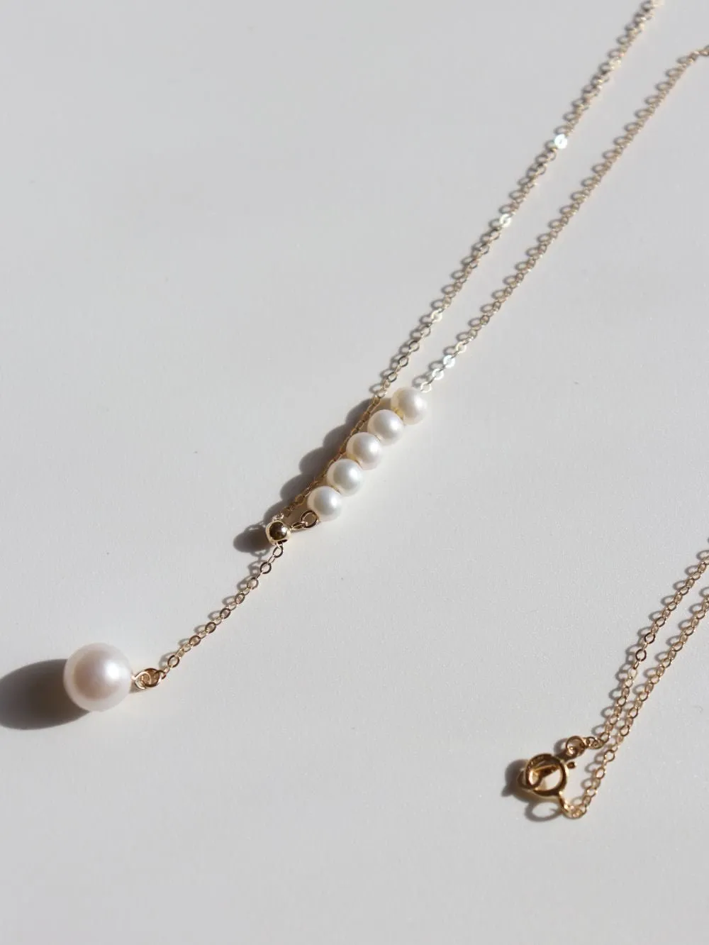 Y-chain Pearl Pendant Necklace